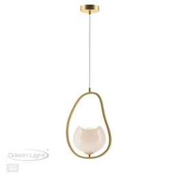 Светильник подвесной 4873/1 Odeon Light Exclusive Золотой/белый/стекло