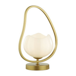 Лампа настольная 4873/1T Odeon Light Exclusive Золотой/белый/стекло