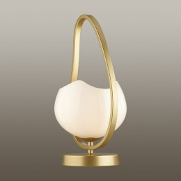 Лампа настольная 4873/1T Odeon Light Exclusive Золотой/белый/стекло