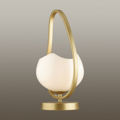 Лампа настольная 4873/1T Odeon Light Exclusive Золотой/белый/стекло