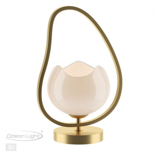 Лампа настольная 4873/1T Odeon Light Exclusive Золотой/белый/стекло