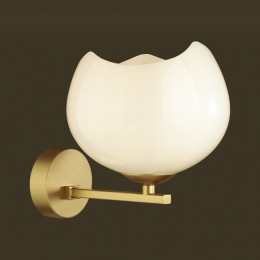 Светильник настенный 4873/1W Odeon Light Exclusive Золотой/белый/стекло