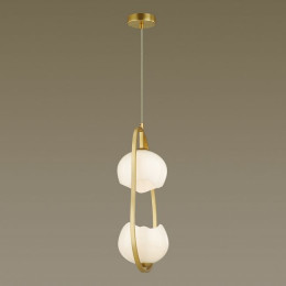 Светильник подвесной 4873/2 Odeon Light Exclusive Золотой/белый/стекло