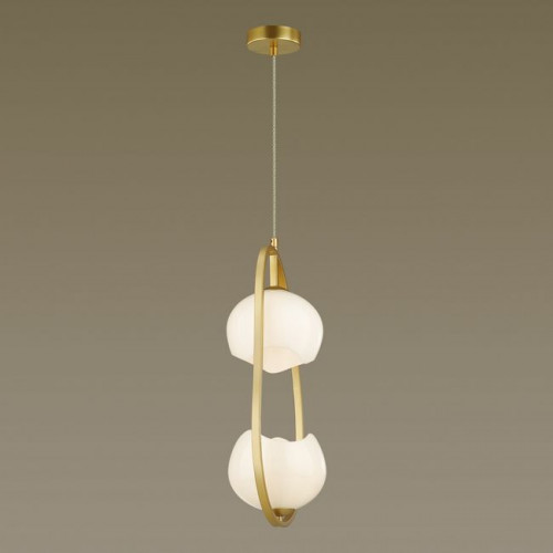 Светильник подвесной 4873/2 Odeon Light Exclusive Золотой/белый/стекло