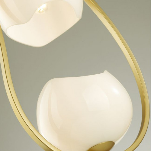 Светильник подвесной 4873/2 Odeon Light Exclusive Золотой/белый/стекло