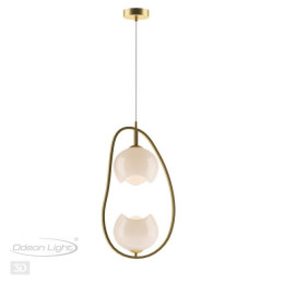 Светильник подвесной 4873/2 Odeon Light Exclusive Золотой/белый/стекло