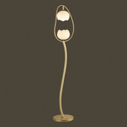 Торшер 4873/2F Odeon Light Exclusive Золотой/белый/стекло