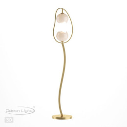 Торшер 4873/2F Odeon Light Exclusive Золотой/белый/стекло