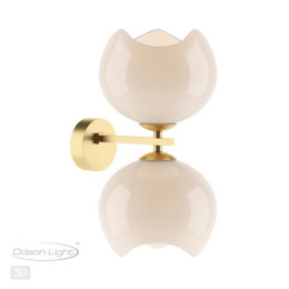 Светильник настенный 4873/2W Odeon Light Exclusive Золотой/белый/стекло
