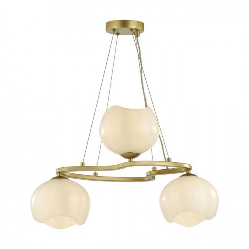 Люстра 4873/3 Odeon Light Exclusive Золотой/белый/стекло