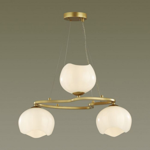 Люстра 4873/3 Odeon Light Exclusive Золотой/белый/стекло