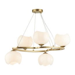 Люстра 4873/5 Odeon Light Exclusive Золотой/белый/стекло