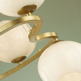 Люстра 4873/5 Odeon Light Exclusive Золотой/белый/стекло