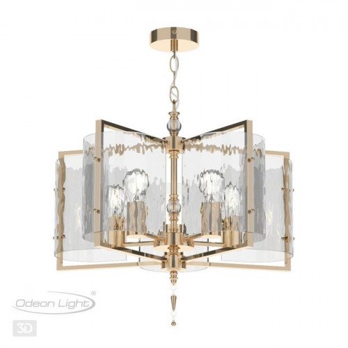 Люстра 4878/5 Odeon Light Exclusive Золотой/прозрачный/стекло