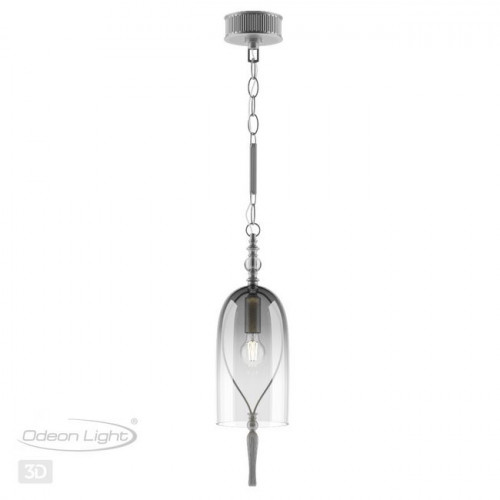 Светильник подвесной 4882/1 Odeon Light Exclusive Серебристый/дымчатый/стекло