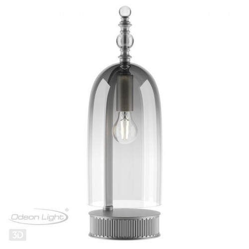 Лампа настольная 4882/1T Odeon Light Exclusive Серебристый/дымчатый/стекло