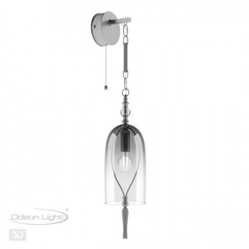 Светильник настенный 4882/1W Odeon Light Exclusive Серебристый/дымчатый/стекло