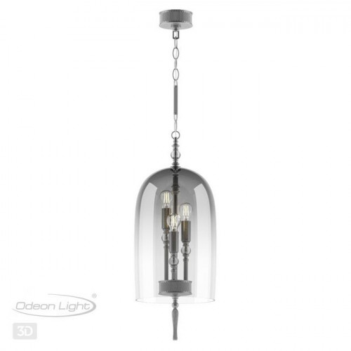 Светильник подвесной 4882/3 Odeon Light Exclusive Серебристый/дымчатый/стекло