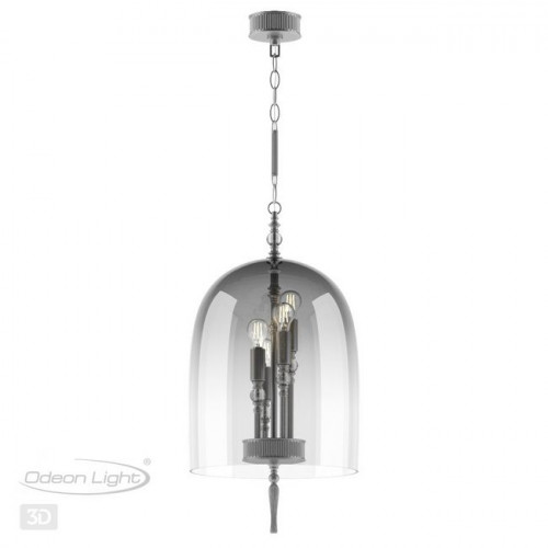 Светильник подвесной 4882/4 Odeon Light Exclusive Серебристый/дымчатый/стекло
