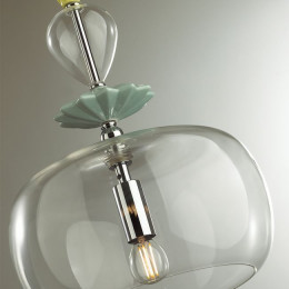 Светильник подвесной 4893/1A Odeon Light Exclusive Золото/раноцветн./керамика/стекло