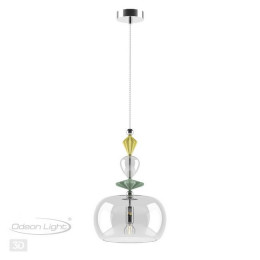 Светильник подвесной 4893/1A Odeon Light Exclusive Золото/раноцветн./керамика/стекло