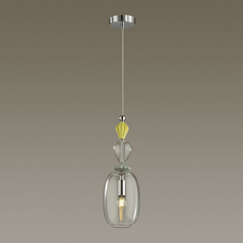Светильник подвесной 4893/1B Odeon Light Exclusive Золото/раноцветн./керамика/стекло