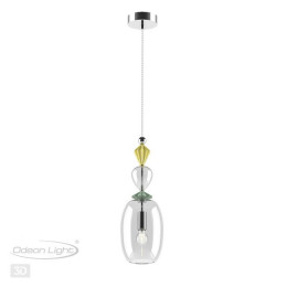 Светильник подвесной 4893/1B Odeon Light Exclusive Золото/раноцветн./керамика/стекло