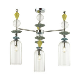 Люстра 4893/3C Odeon Light Exclusive Хром/раноцветн./керамика/стекло
