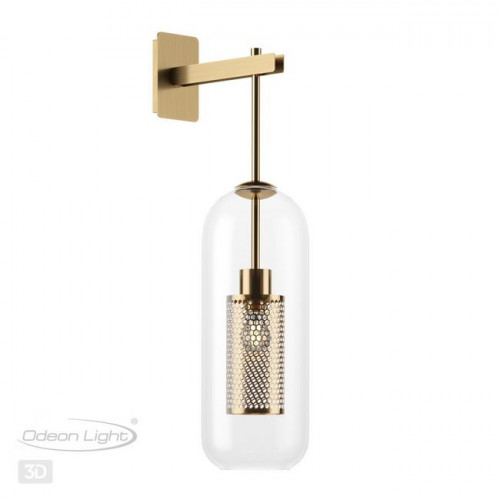 Светильник настенный 4940/1W Odeon Light Античн.бронза/металл/прозрачный/стекло