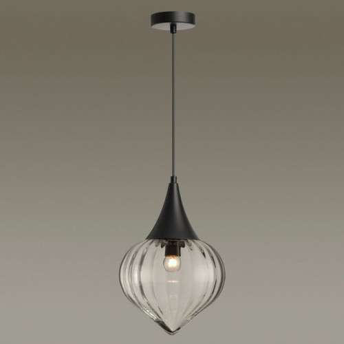 Светильник подвесной 4951/1 Odeon Light Черный/прозрачный/стекло
