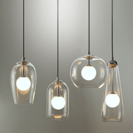 Светильник подвесной 4952/1 Odeon Light Хром/ белый/прозрачный/стекло