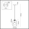 Светильник подвесной 4953/1 Odeon Light Хром/ белый/прозрачный/стекло