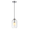 Светильник подвесной 4953/1 Odeon Light Хром/ белый/прозрачный/стекло