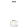 Светильник подвесной 4955/1 Odeon Light Хром/ белый/прозрачный/стекло