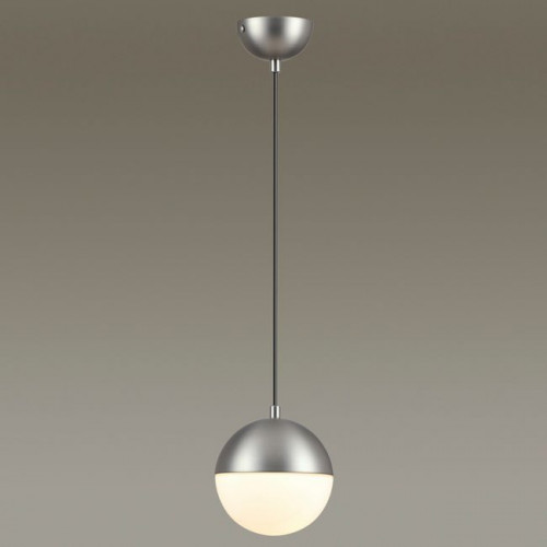 Светильник подвесной 4959/1 Odeon Light Мат.никель/металл/белый/стекло