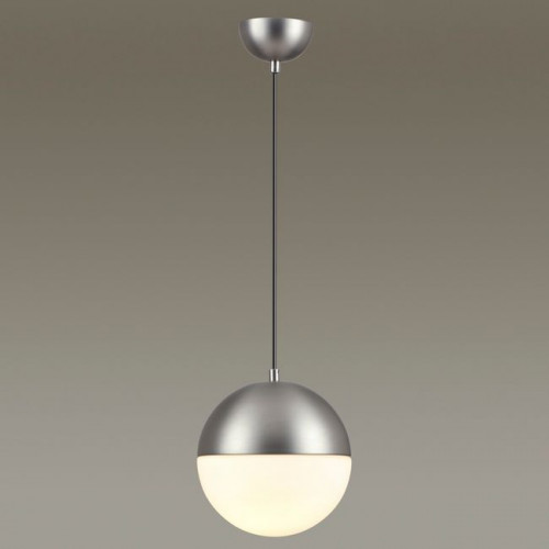 Светильник подвесной 4959/1A Odeon Light Мат.никель/металл/белый/стекло