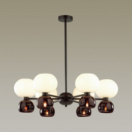 Люстра 4978/12 Odeon Light Черный/белый/бордовый/стекло