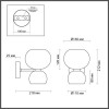 Светильник настенный 4978/2W Odeon Light Черный/белый/бордовый/стекло