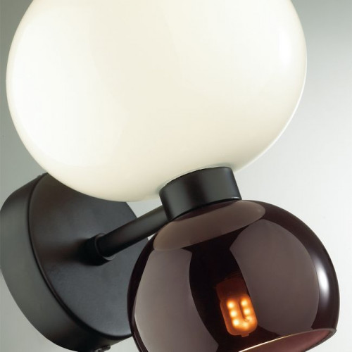 Светильник настенный 4978/2W Odeon Light Черный/белый/бордовый/стекло