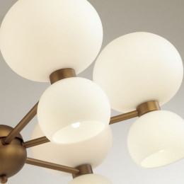 Люстра 4979/12 Odeon Light Мат.бронзовый/белый/стекло