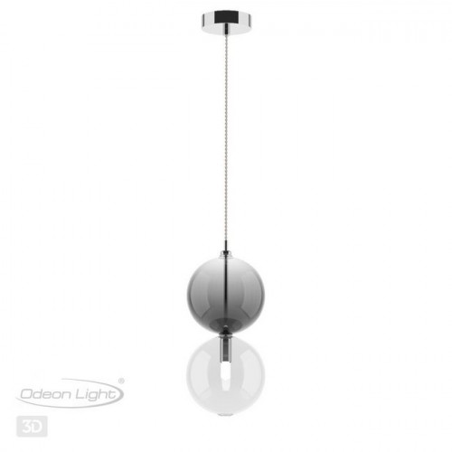 Светильник подвесной 4980/1A Odeon Light Хром/дымчатый/стекло