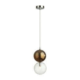 Светильник подвесной 4980/1B Odeon Light Хром/коричневый/стекло