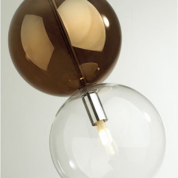 Светильник подвесной 4980/1B Odeon Light Хром/коричневый/стекло