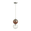 Светильник подвесной 4980/1C Odeon Light Хром/бордовый/стекло