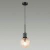 Светильник подвесной 5026/1 Odeon Light Черный матовый/темно-зеленый/прозрачный/металл/мрамор/стекло