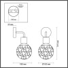 Светильник настенный 5026/1W Odeon Light Черный матовый/темно-зеленый/прозрачный/металл/мрамор/стекло