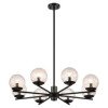 Люстра 5026/8 Odeon Light Черный матовый/темно-зеленый/прозрачный/металл/мрамор/стекло