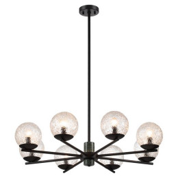 Люстра 5026/8 Odeon Light Черный матовый/темно-зеленый/прозрачный/металл/мрамор/стекло