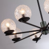 Люстра 5026/8 Odeon Light Черный матовый/темно-зеленый/прозрачный/металл/мрамор/стекло
