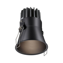 358909 SPOT NT22 268 черный Встраиваемый светодиодный светильник с переключателем цветовой температуры IP20 LED 3000К\4000К\6000К 12W 220V LANG